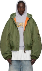 Balenciaga Khaki Vegetable-Dyed Bomber Jacket