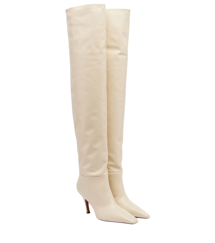 Photo: Amina Muaddi Jamie 80 leather over-the-knee boots