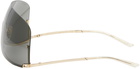 Gucci Gold Mask-Shaped Sunglasses