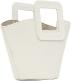 Staud White Shirley Mini Bucket Bag