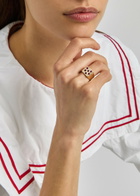Bleue Burnham The Mini Rose Garden 9kt Gold Signet Ring