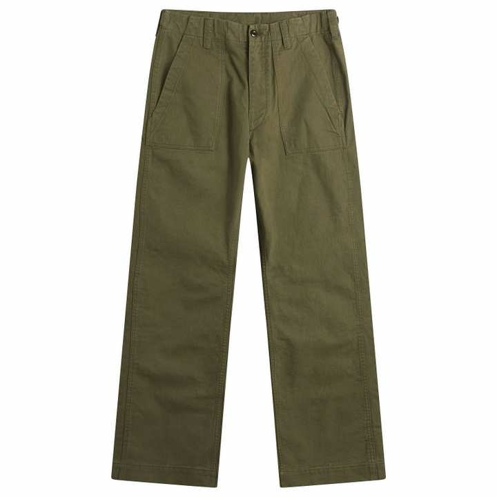 Photo: Drake's Men's Twill Fatigue Trousers in Khaki