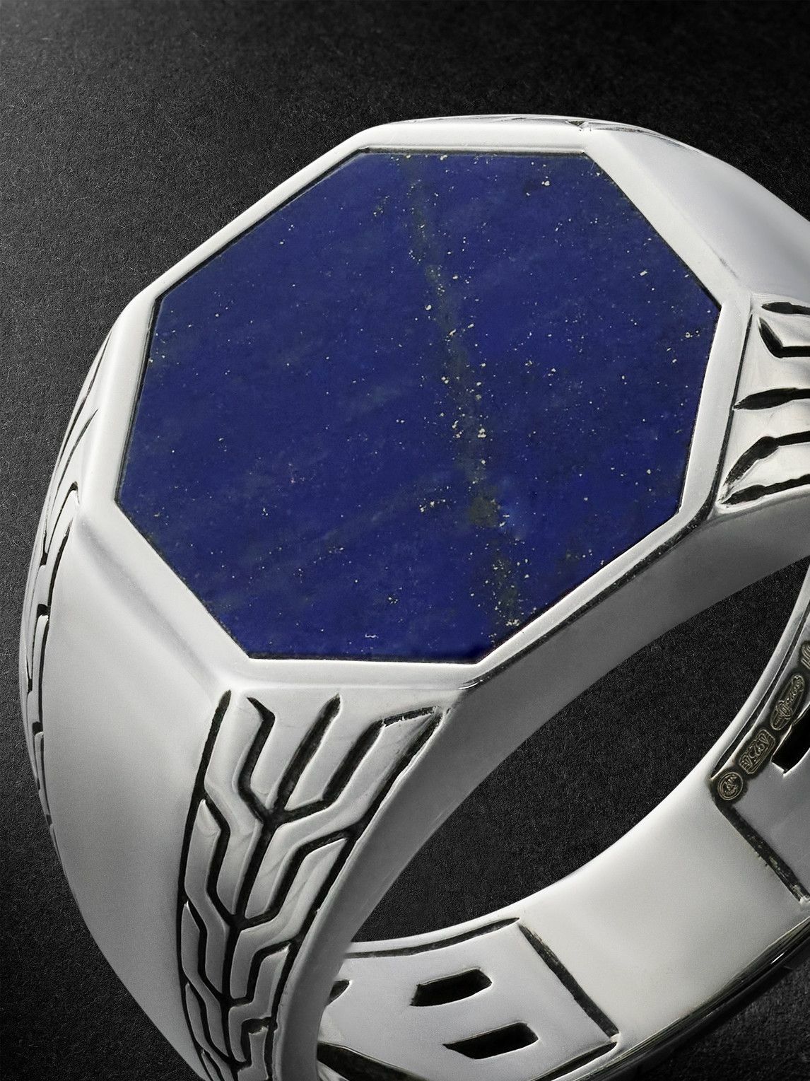 John Hardy - Sterling Silver Lapis Lazuli Signet Ring - Unknown