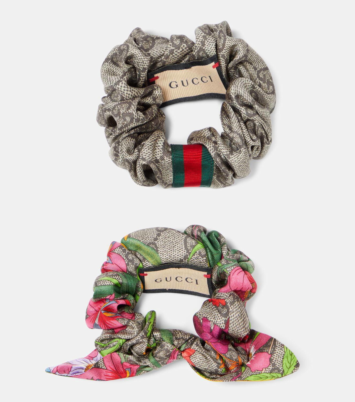 Gucci GG set of 2 silk scrunchies Gucci