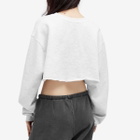 Joah Brown Women's Cut Off Logo Sweatshirt in Pearl