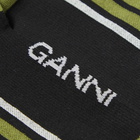 GANNI Women's Sporty Socks in Moss Tone