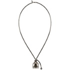 Alexander McQueen Silver Beetle Charm Necklace