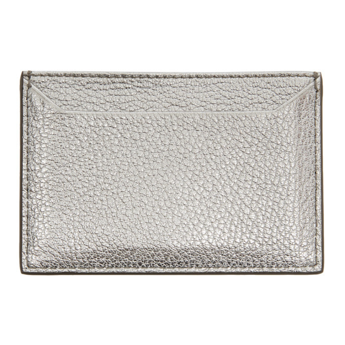 小物 MIUMIU silver leather card case pouch MIUMIU silver leather card case pouch 【公式通販】