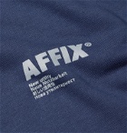 AFFIX - Logo-Print Fleece-Back Cotton-Jersey Sweatshirt - Blue