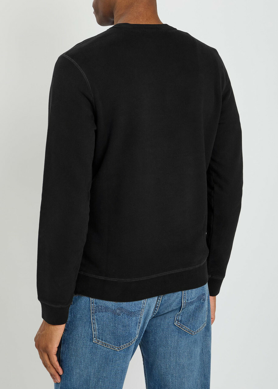 Sunspel Crew-neck Cotton Sweatshirt Black