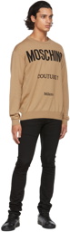 Moschino Beige Wool 'Couture!' Sweater