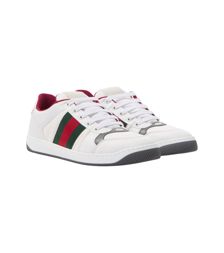 Photo: Gucci Screener leather-trimmed sneakers