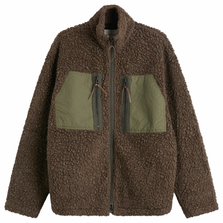 Photo: Café Mountain Men's Mountain Fleece Jacket in Earth And Moss