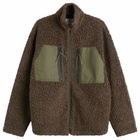 Café Mountain Men's Mountain Fleece Jacket in Earth And Moss