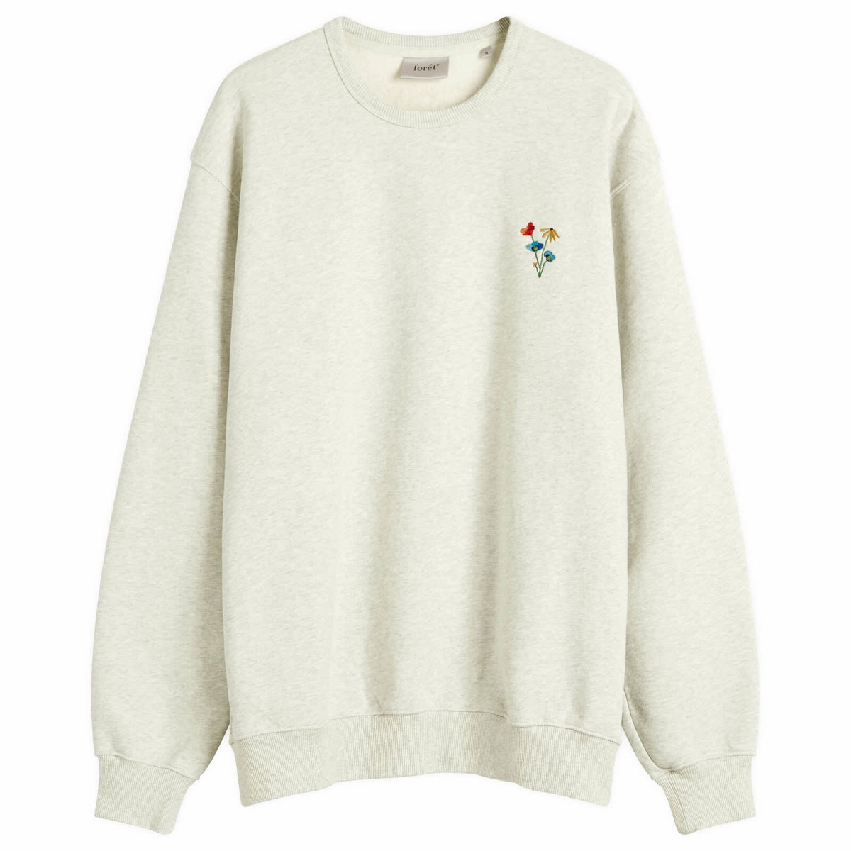 Foret Men's Noon Element Crew Sweatshirt in Snow Melange
