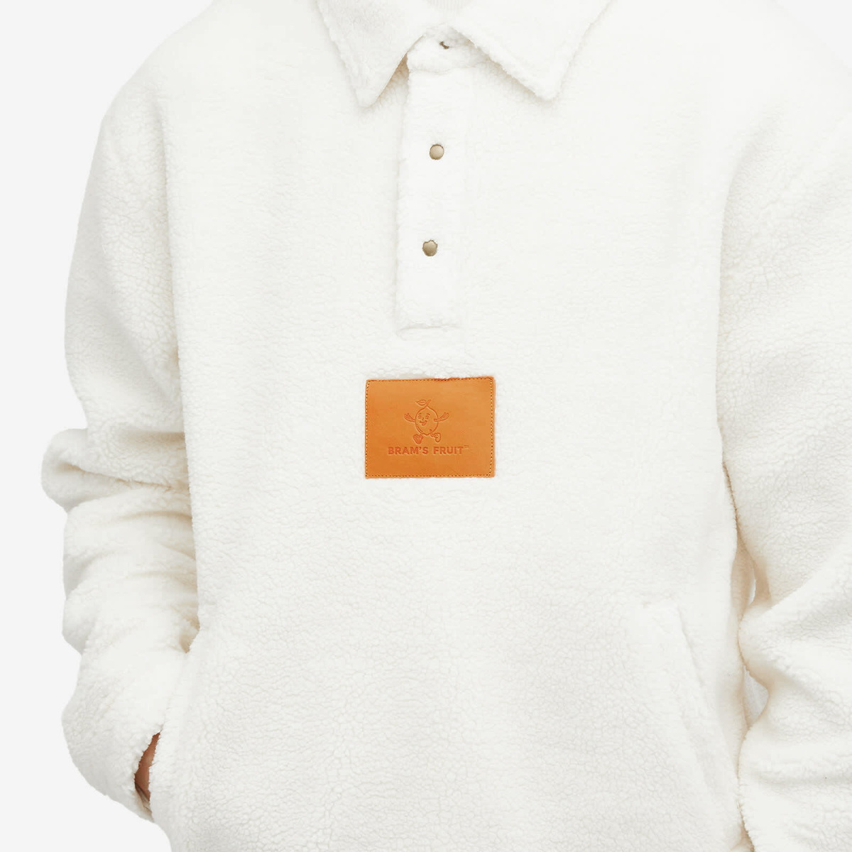 Bram's Fruit Men's Pullover Fleece Sweatshirt in White