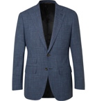 Thom Sweeney - Blue Slim-Fit Checked Wool, Silk and Linen-Blend Suit Jacket - Blue