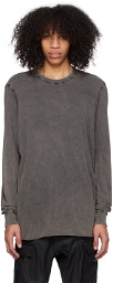 11 by Boris Bidjan Saberi Gray Garment-Dyed Long Sleeve T-Shirt