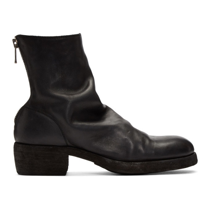 Photo: Guidi Black Back Zip-Up Boots