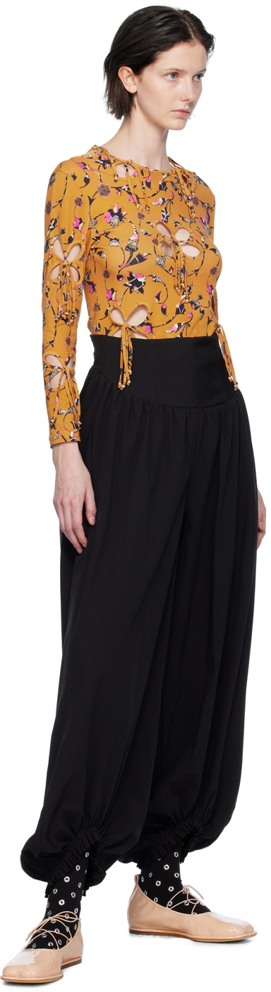 J.Kim Black Elongated Trousers