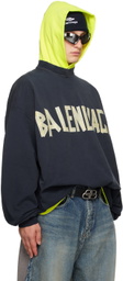 Balenciaga Navy Oversized Sweatshirt