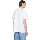 MSGM White Graffiti Logo T-Shirt