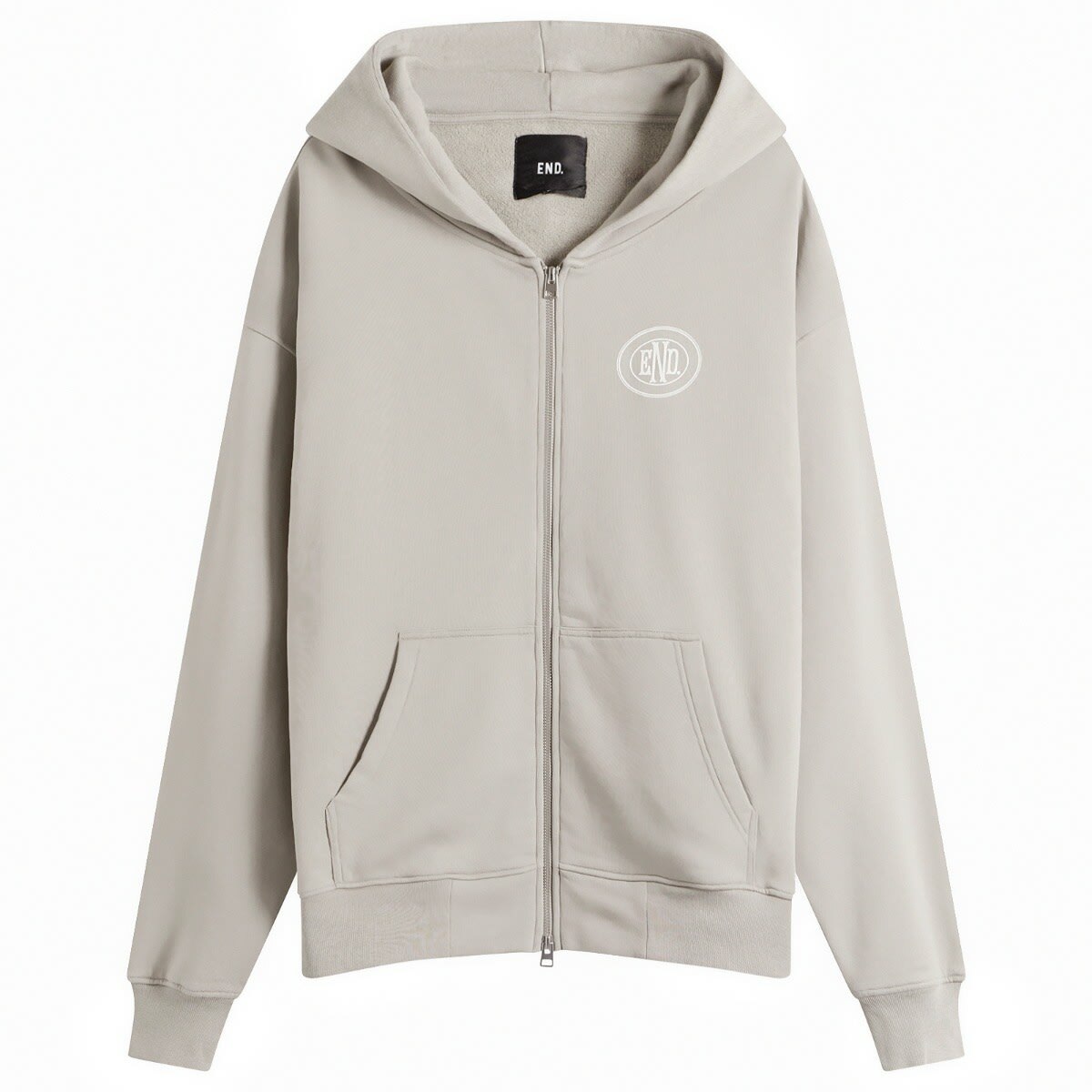 END. Leisure Zip Hoodie in Ash Grey