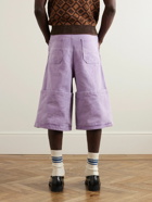 Acne Studios - Rexter Wide-Leg Denim Shorts - Purple