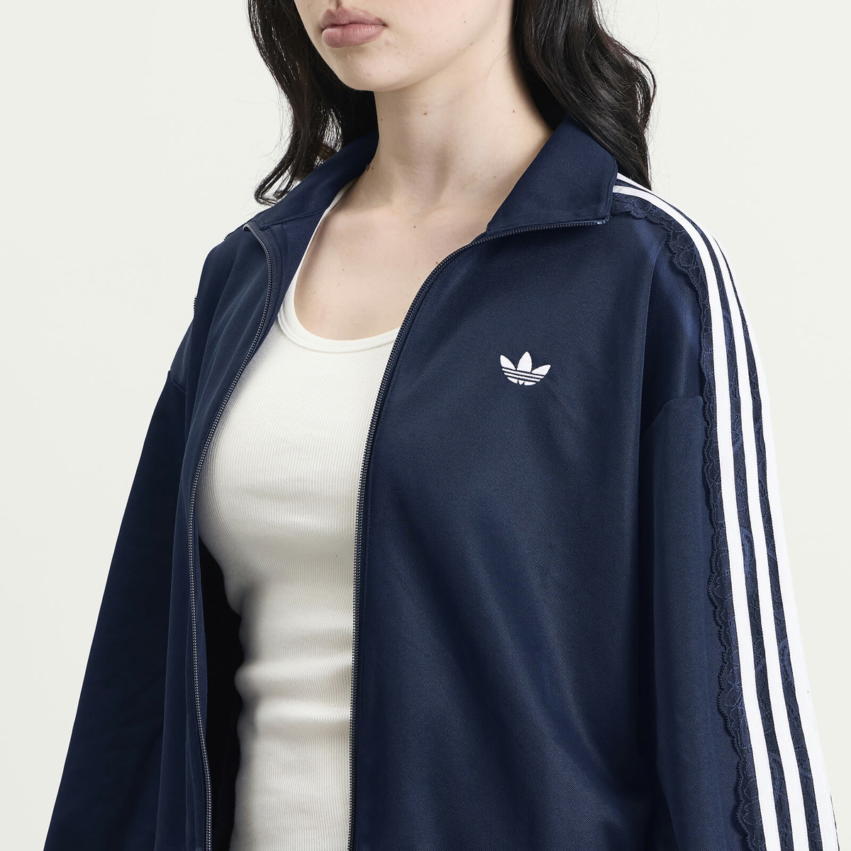 Adidas Women's Lace Oversized Track Top in Collegiate Navy