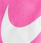 Nike - Sportswear Club Logo-Print Fleece-Back Cotton-Blend Jersey Shorts - Pink