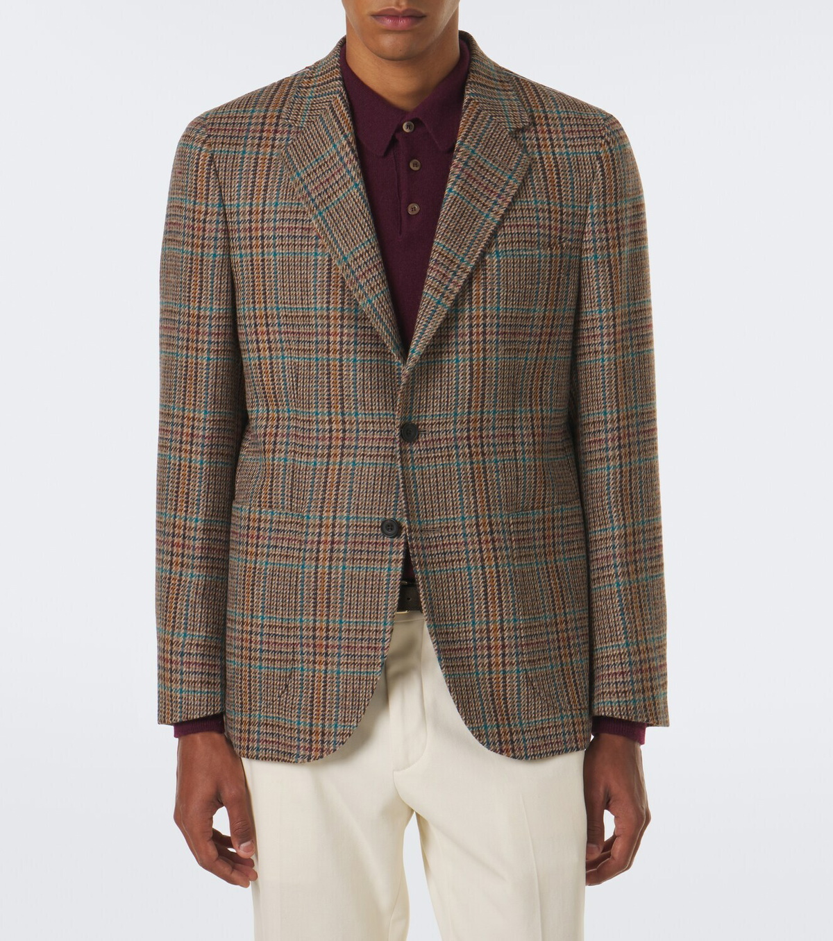 Rubinacci Checked virgin wool blazer