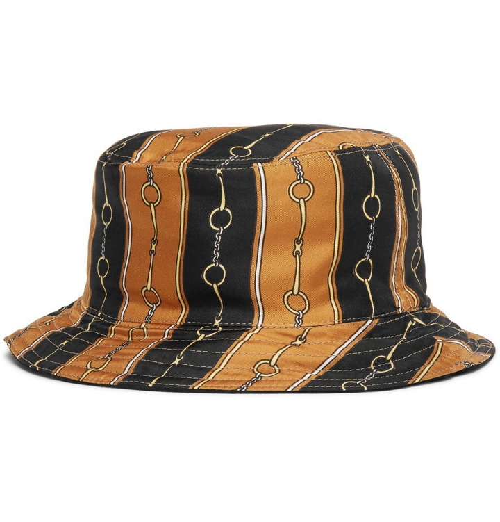 Photo: Gucci - Reversible Velvet and Printed Twill Bucket Hat - Black