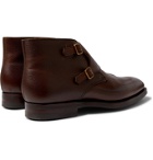 George Cleverley - Fry Pebble-Grain Leather Monk-Strap Boots - Brown