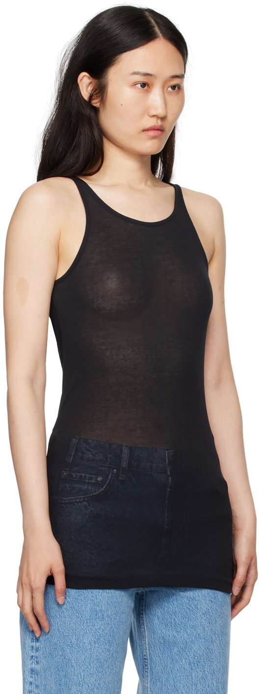 BITE Black Transparent Tank Top