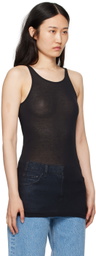 BITE Black Transparent Tank Top