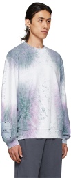 MCQ White & Purple Tie-Dye Relaxed Sweatshirt
