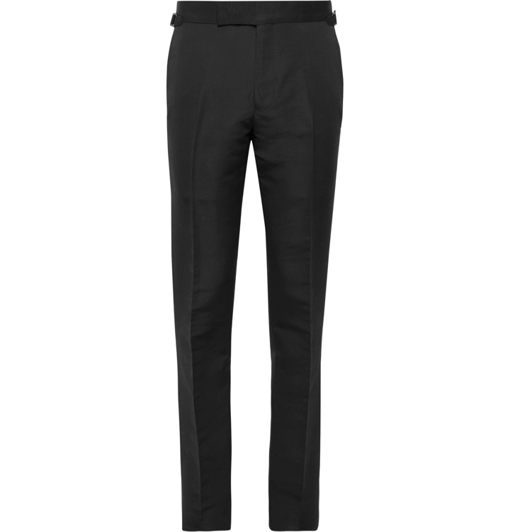 Photo: TOM FORD - Black O'Connor Slim-Fit Cotton and Silk-Blend Suit Trousers - Black