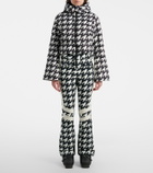 Perfect Moment Polar Flare houndstooth down ski suit