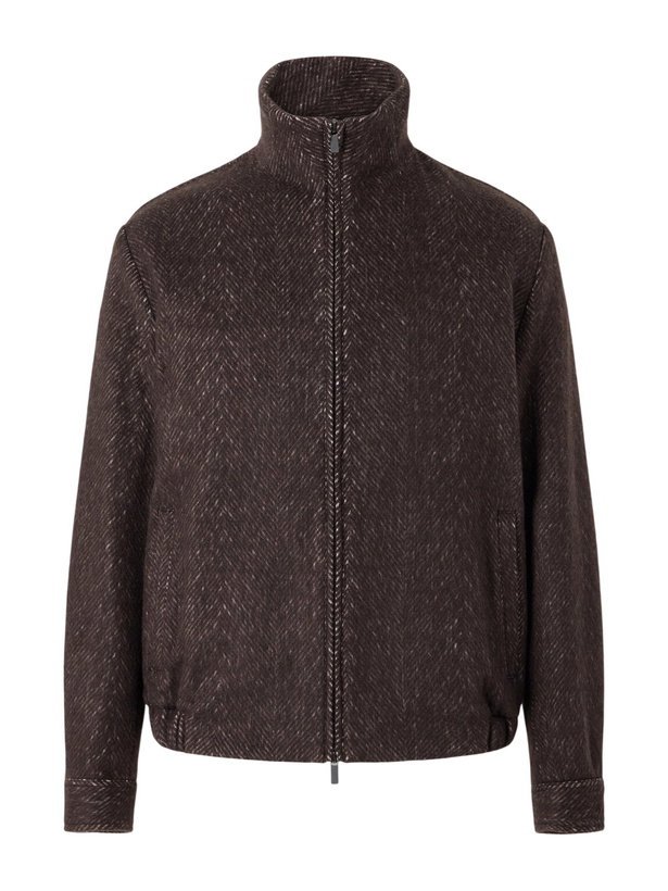 Photo: Altea - Arden Herringbone Blouson Jacket - Brown