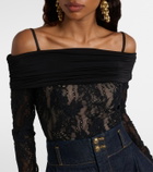 Zimmermann Rebellion off-shoulder lace bodysuit