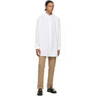 JW Anderson White Poplin Oversized Shirt