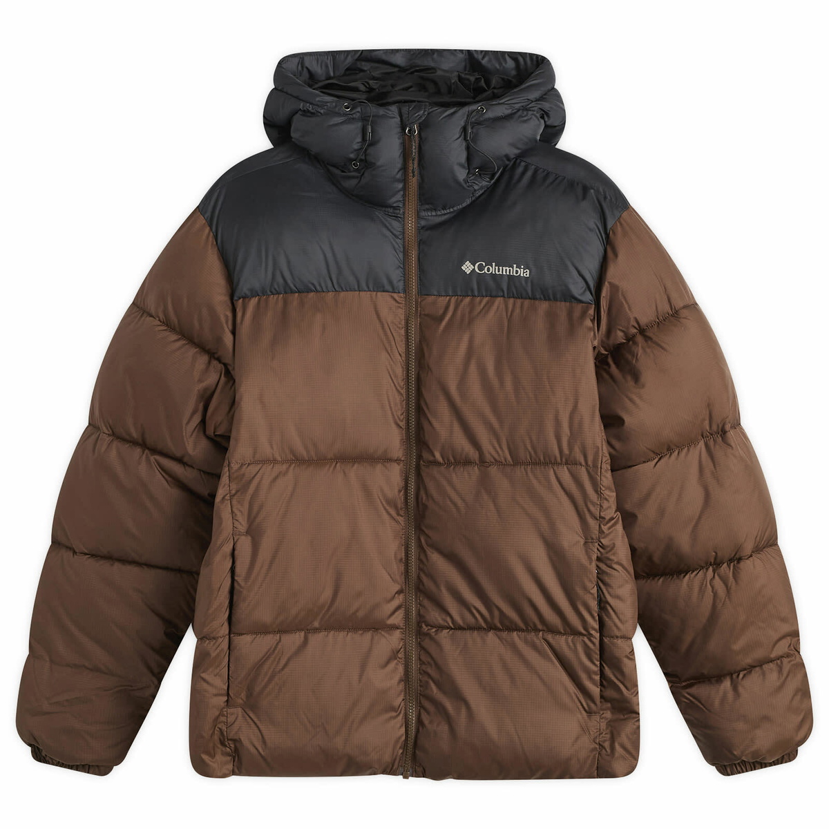 Columbia Men's Puffect™ II Hooded Jacket in Tobacco/Black Columbia