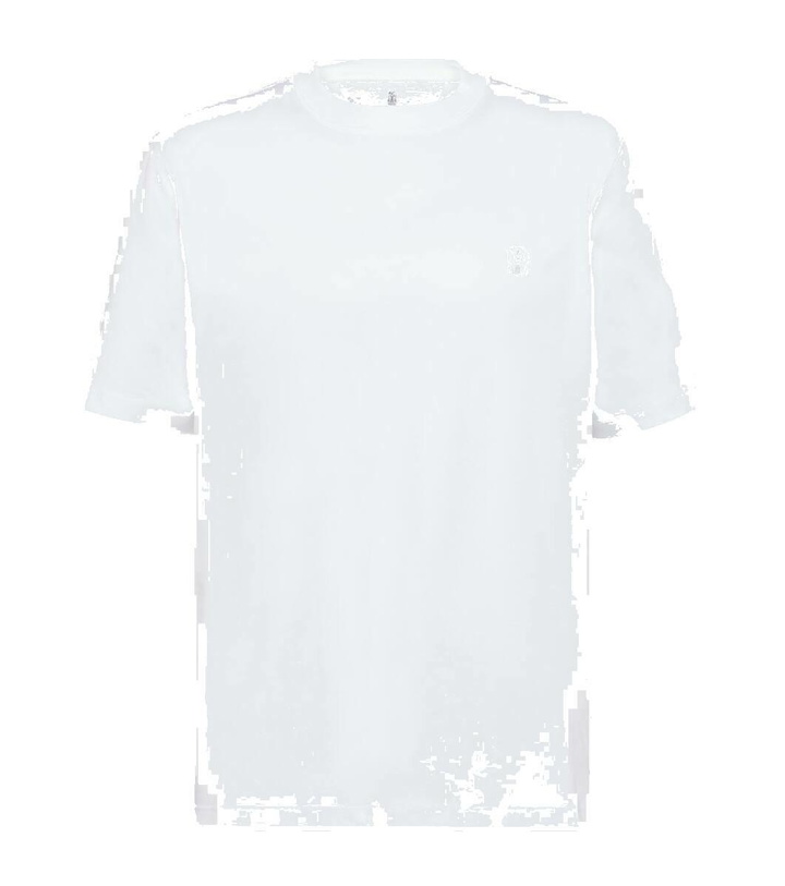 Photo: Brunello Cucinelli Logo cotton jersey T-shirt