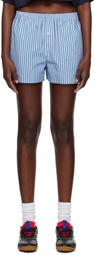 We11done Blue Stripe Classic Shorts