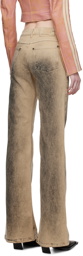 KNWLS Beige Faded Jeans