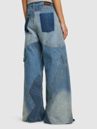 TOM FORD - Patchwork Denim Wide Leg Jeans