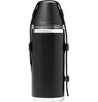 Dunhill - Leather and Stainless Steel Flask Set - Men - Black