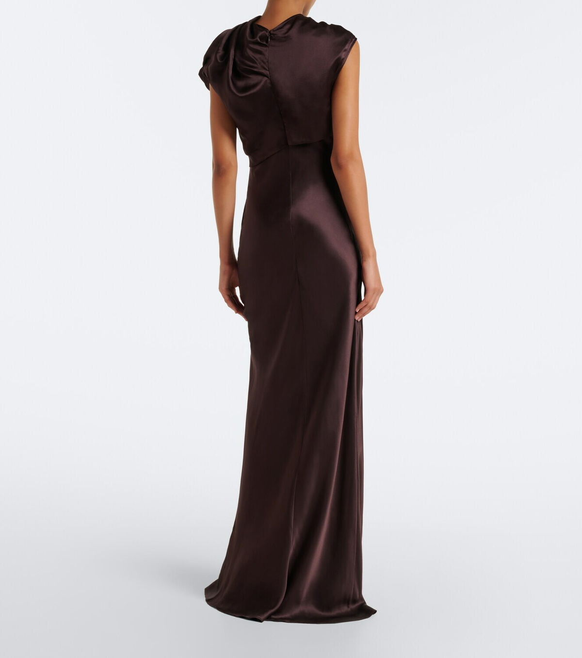 Tove Saige gathered satin gown