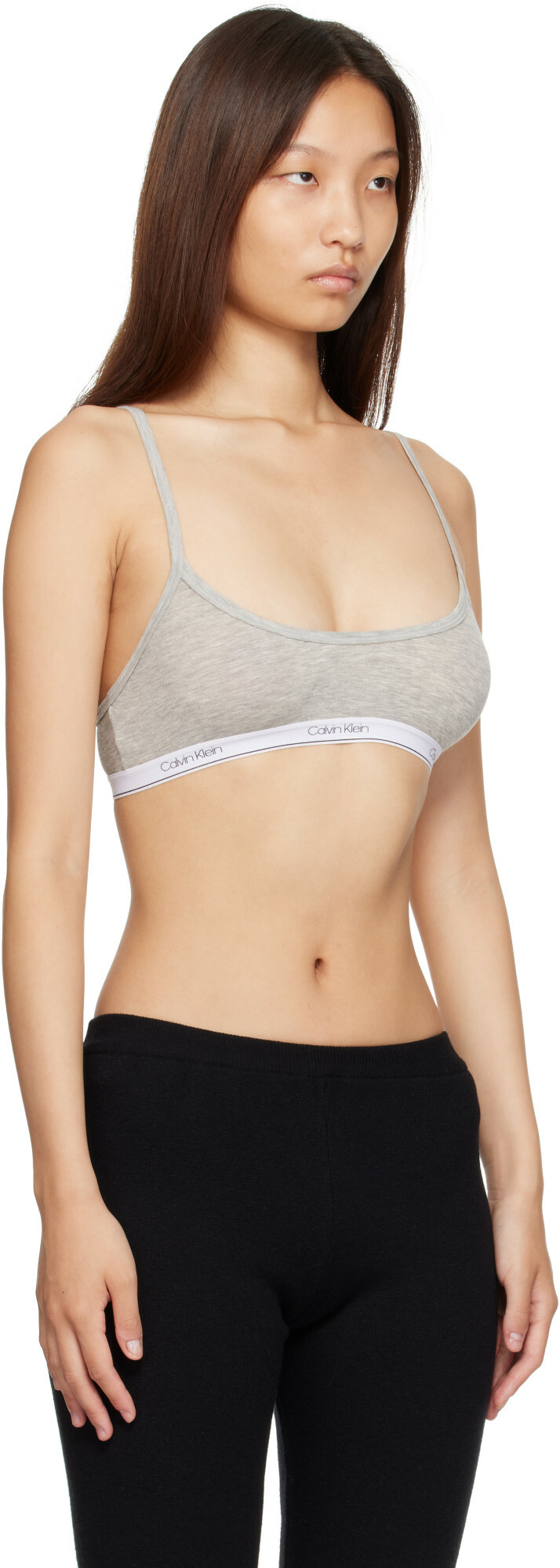 Calvin Klein Collection Gray Sienna Deconstruced Bra