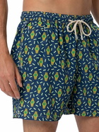 MC2 Saint Barth Man Lightweight Fabric Swim-shorts Lighting Micro Fantasy With Watches Print
